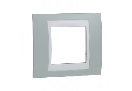 Unica MGU6.002.870D - Unica Plus - cover frame - 1 gang - water green/white , Schneider Electric