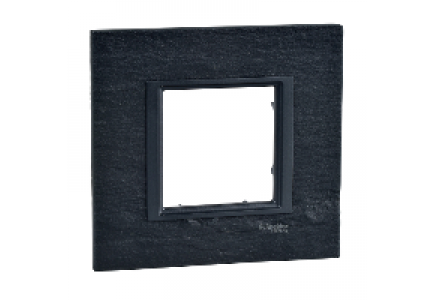 Unica MGU68.002.7Z1 - Unica Class - plaque de finition - 1 poste 2 mod. - ardoise liseré noir , Schneider Electric