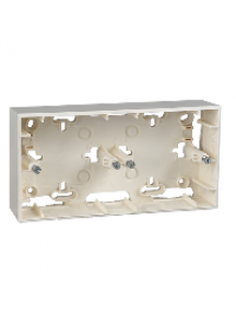 Unica MGU8.004.25 - Unica Basic/Colors - surface box - ivory - 4 m - 6 knock-outs holes - ivory , Schneider Electric