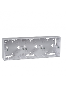 Unica MGU8.006.18 - Unica Basic/Colors - surface box - white - 6 m - 6 knock-outs holes - white , Schneider Electric