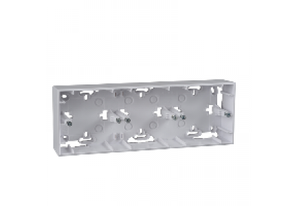 Unica MGU8.006.18 - Unica Basic/Colors - surface box - white - 6 m - 6 knock-outs holes - white , Schneider Electric