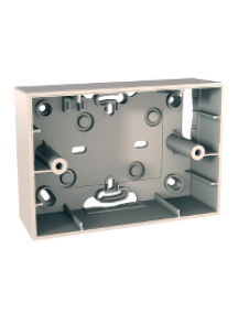 Unica MGU8.103.25 - Unica Allegro - surface box - ivory - 3 m - 4 knock-outs holes - ivory , Schneider Electric