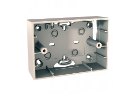 Unica MGU8.103.25 - Unica Allegro - surface box - ivory - 3 m - 4 knock-outs holes - ivory , Schneider Electric
