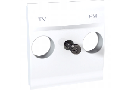 Unica MGU9.440.18 - Unica - cover plate for TV/FM sockets - 2 m - white , Schneider Electric