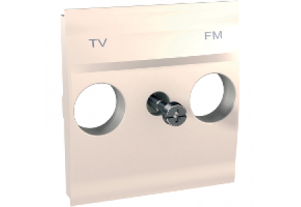 Unica MGU9.440.25 - Unica - cover plate for TV/FM sockets - 2 m - ivory , Schneider Electric