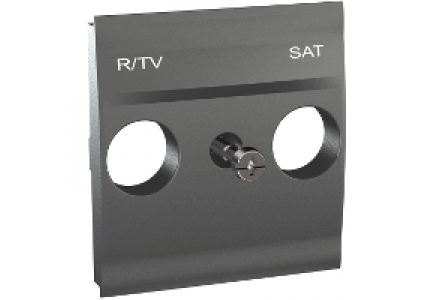 Unica MGU9.441.12 - Unica Top/Class - cover plate for R-TV/SAT sockets - 2 m - graphite , Schneider Electric