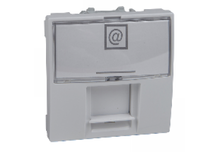 Unica MGU9.460.18 - Unica - RJ45 data connector cover for AMP and KROME - 2 m - white , Schneider Electric