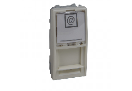 Unica MGU9.461.25 - Unica - RJ45 data connector cover for AT&T - 1 m - ivory , Schneider Electric
