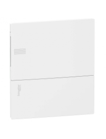 Mini Pragma MIP21108 - Pragma - mini coffret encastré - 1x8 mod. - portillon opaque blanc - born. Terre , Schneider Electric