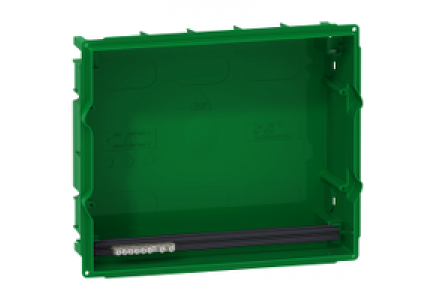 Mini Pragma MIP81104 - Mini Pragma enclosure base - 1 x 4 modules - for flush mounting , Schneider Electric