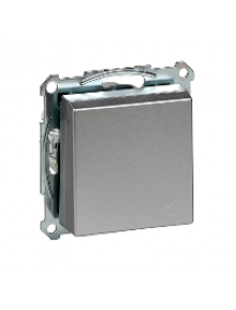 Merten System M MTN2311-0460 - SCHUKO socket-outlet with hinged lid, screwless terminals, aluminium, System M , Schneider Electric