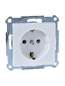 Merten System M MTN2401-0325 - SCHUKO socket-outlet, screw terminals, active white, glossy, System M , Schneider Electric