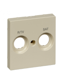Merten System M MTN299844 - Central plate marked R/TV+SAT for antenna socket-outlet, white, glossy, System M , Schneider Electric