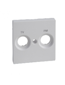 Merten System M MTN299925 - Central plate marked FM+TV f. antenna sock.-out., active white, glossy, System M , Schneider Electric
