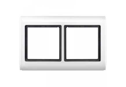 Merten Aquadesign MTN400219 - Aquadesign - plaque de finition standard - 2 postes - blanc , Schneider Electric