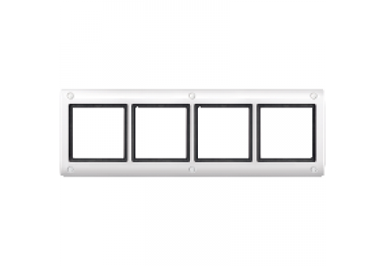 Merten Aquadesign MTN401419 - Plaques de finition Aquadesign standard, 4 postes, blanc , Schneider Electric