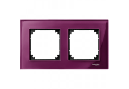 MTN4020-3206 - M-Plan - plaque de finition - 2 postes - verre rubis , Schneider Electric