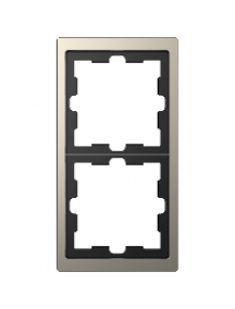 MTN4020-6550 - D-Life metal frame, 2-gang, nickel metallic , Schneider Electric