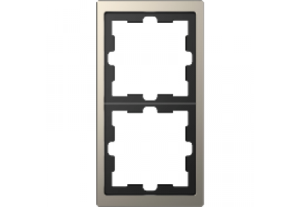 MTN4020-6550 - D-Life metal frame, 2-gang, nickel metallic , Schneider Electric