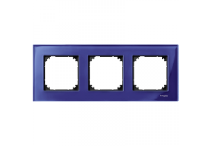 MTN4030-3278 - M-Plan - plaque de finition - 3 postes - verre saphir , Schneider Electric