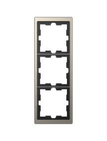 MTN4030-6550 - D-Life metal frame, 3-gang, nickel metallic , Schneider Electric