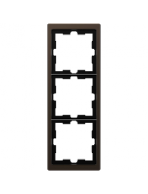 MTN4030-6552 - D-Life metal frame, 3-gang, mocca metallic , Schneider Electric