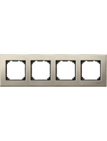 MTN403405 - Metal frame, 4-gang, Titanium, M-Elegance , Schneider Electric