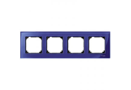 MTN4040-3278 - M-Plan - plaque de finition - 4 postes - verre saphir , Schneider Electric