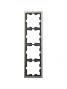 MTN4040-6550 - D-Life metal frame, 4-gang, nickel metallic , Schneider Electric