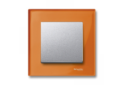 MTN404102 - Real glass frame, 1-gang, Calcite orange, M-Elegance , Schneider Electric MTN404102 - Real glass frame, 1-gang, Calcite orange, M-Elegance , Schneider Electric