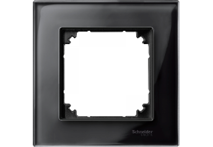 MTN404103 - Merten M-Plan - plaque de finition - 1 poste - verre noir , Schneider Electric