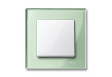 MTN404104 - Real glass frame, 1-gang, Emerald green, M-Elegance , Schneider Electric