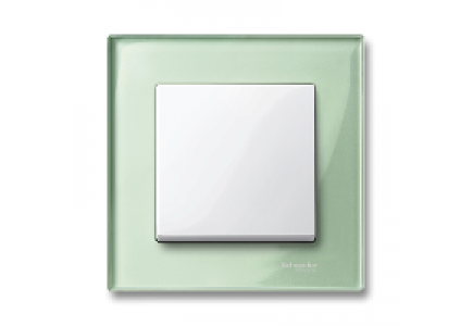 MTN404104 - Real glass frame, 1-gang, Emerald green, M-Elegance , Schneider Electric MTN404104 - Real glass frame, 1-gang, Emerald green, M-Elegance , Schneider Electric