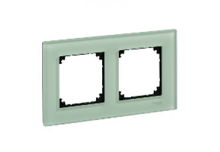 MTN404204 - Real glass frame, 2-gang, Emerald green, M-Elegance , Schneider Electric