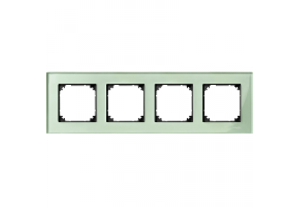 MTN404404 - Real glass frame, 4-gang, Emerald green, M-Elegance , Schneider Electric MTN404404 - Real glass frame, 4-gang, Emerald green, M-Elegance , Schneider Electric