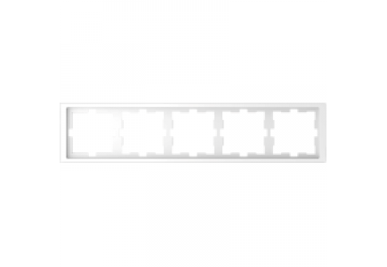 MTN4050-6535 - D-Life frame, 5-gang, lotus white , Schneider Electric