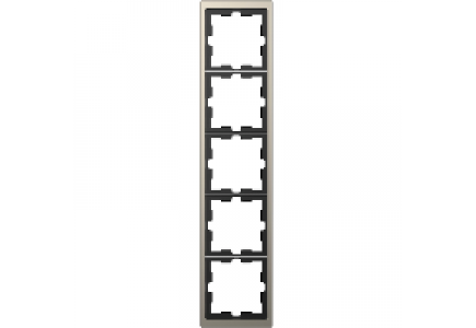 MTN4050-6550 - D-Life metal frame, 5-gang, nickel metallic , Schneider Electric