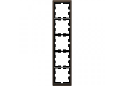 MTN4050-6552 - D-Life metal frame, 5-gang, mocca metallic , Schneider Electric