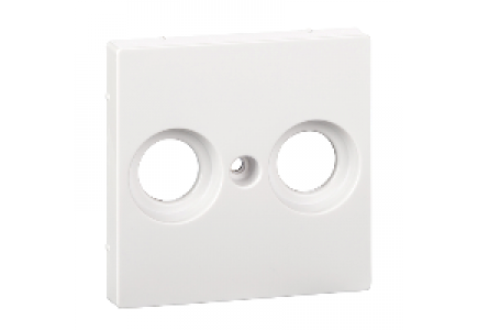Merten System M MTN4122-0325 - Central plate for antenna socket-outlets 2 holes, active white, glossy, System M , Schneider Electric