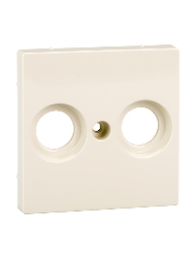 Merten System M MTN4122-0344 - Central plate for antenna socket-outlets 2 holes, white, glossy, System M , Schneider Electric