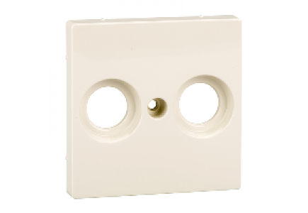 Merten System M MTN4122-0344 - Central plate for antenna socket-outlets 2 holes, white, glossy, System M , Schneider Electric