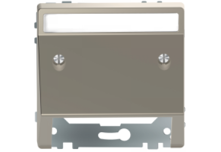Conception de Système Merten MTN4540-6050 - Inclined outlet with labeling field, nickel metallic, System Design , Schneider Electric