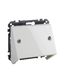 Merten System M MTN464919 - Inclined outlet, polar white, glossy, System M , Schneider Electric