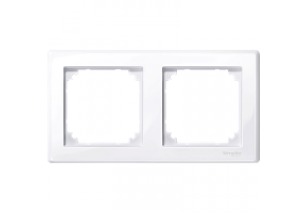 MTN478225 - M-Smart frame, 2-gang, active white, glossy , Schneider Electric