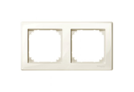 MTN478244 - M-Smart frame, 2-gang, white, glossy , Schneider Electric