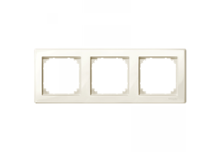 MTN478344 - M-Smart frame, 3-gang, white, glossy , Schneider Electric