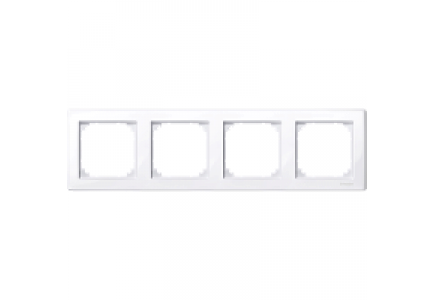 MTN478425 - M-Smart frame, 4-gang, active white, glossy , Schneider Electric
