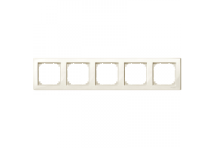 MTN478544 - M-Smart frame, 5-gang, white, glossy , Schneider Electric