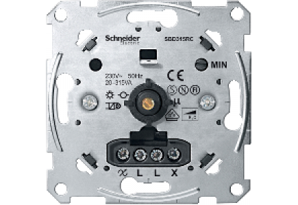 Merten inserts MTN5136-0000 - Rotary dimmer insert for capacitive load, 20-315 W , Schneider Electric