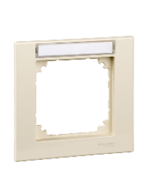 MTN514144 - M-Plan frame, 1-gang, with labelling option, white, glossy , Schneider Electric